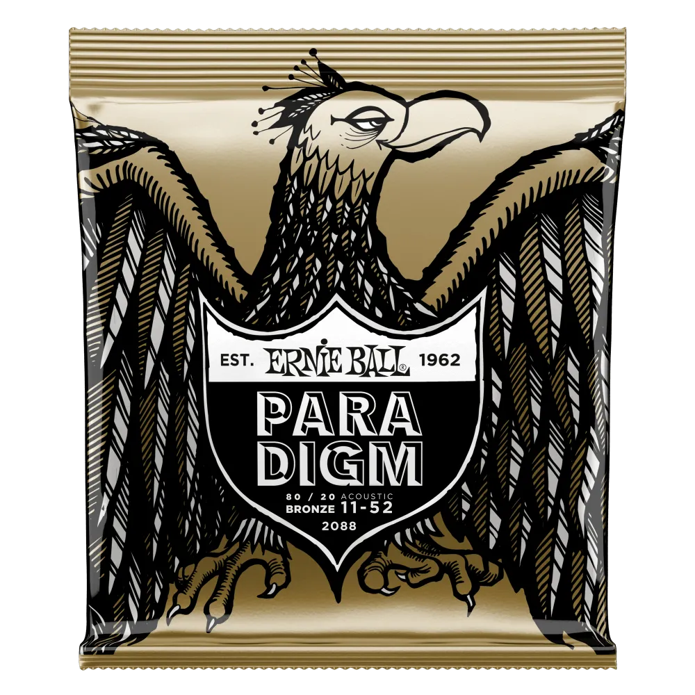 Ernie Ball Paradigm Light 80/20 Bronze Acoustic Guitar Strings 11-52 Gauge