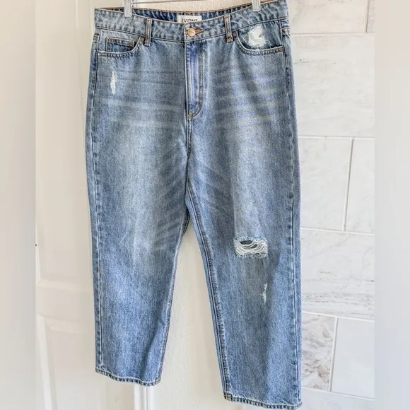 EVIDNT Los Angeles Distressed Cropped Jeans - Size 31, Stylish &amp; Modern