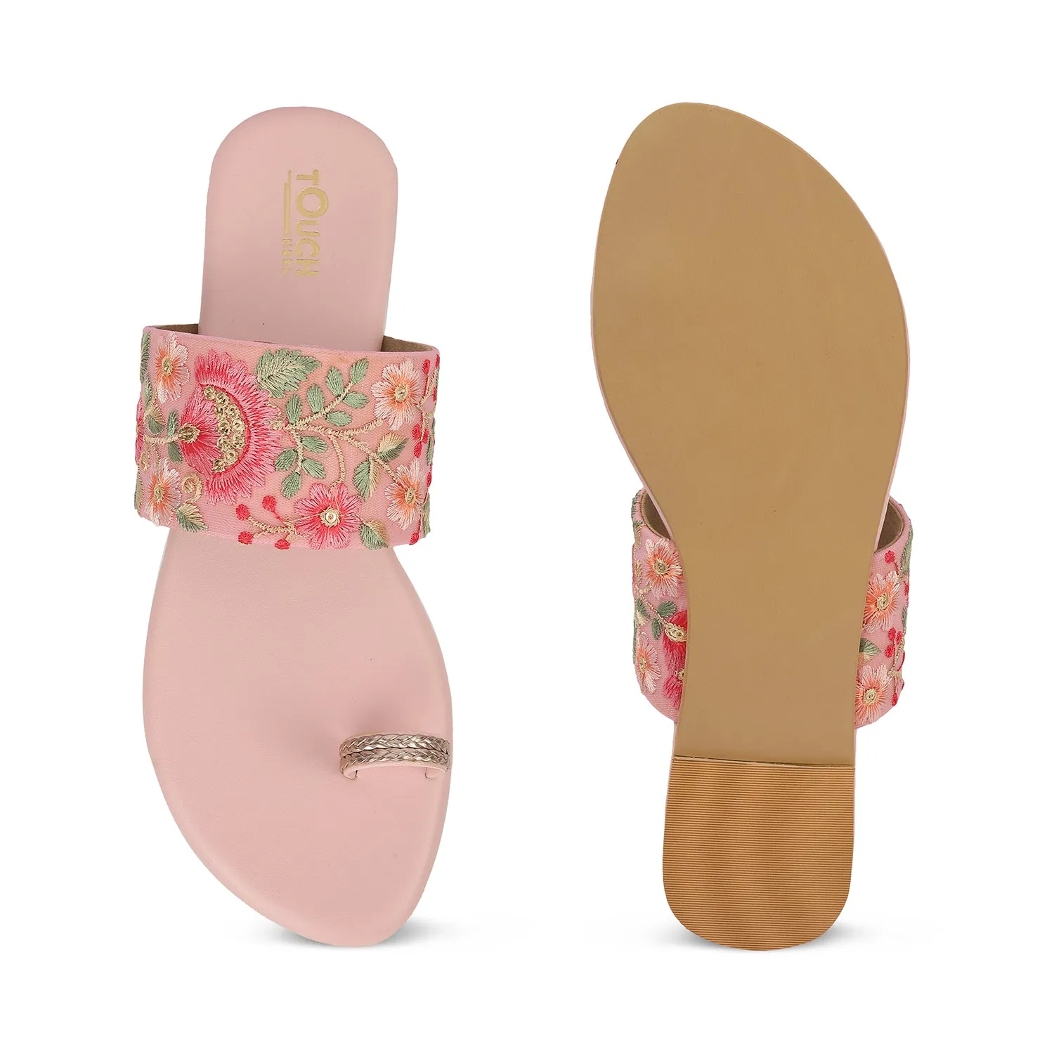 Floral Fusion: Embroidered Sandals