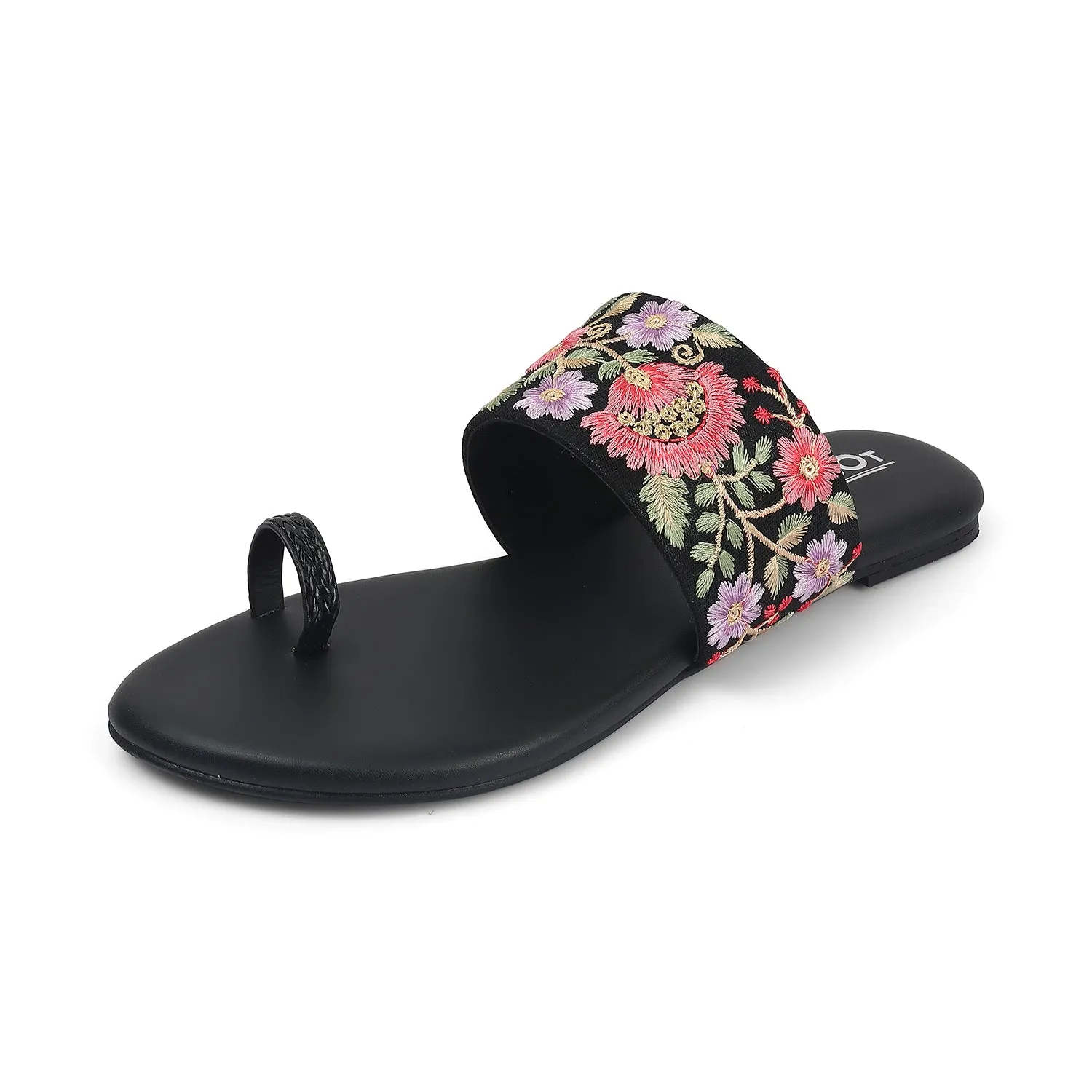 Floral Fusion: Embroidered Sandals