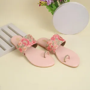 Floral Fusion: Embroidered Sandals