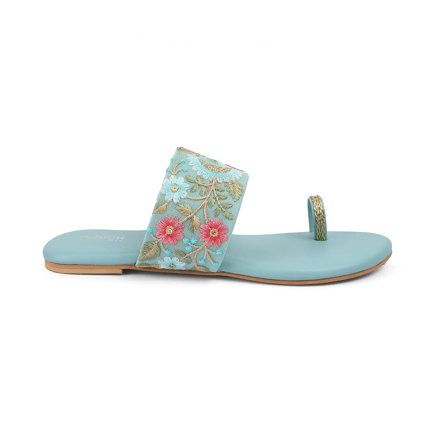 Floral Fusion: Embroidered Sandals