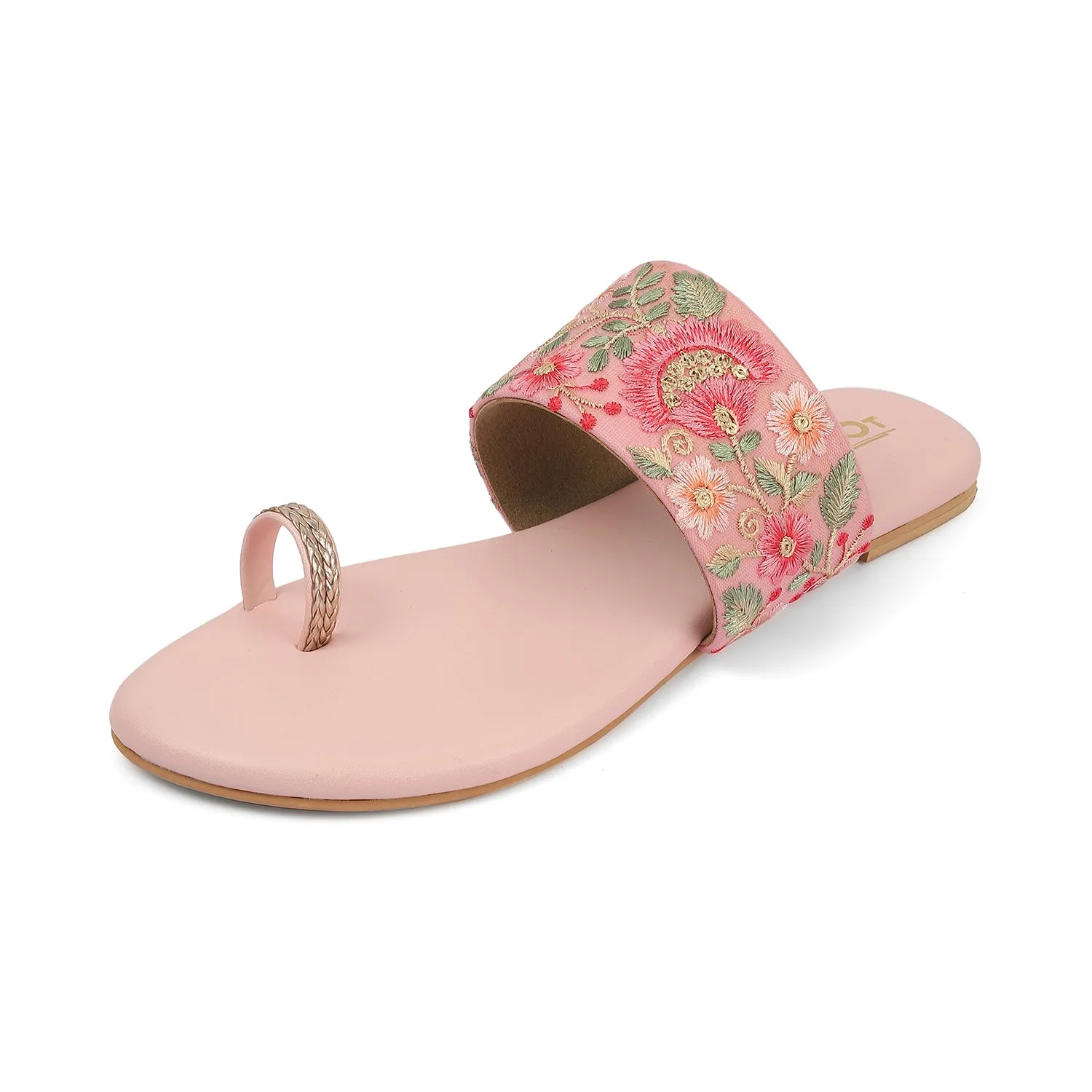 Floral Fusion: Embroidered Sandals