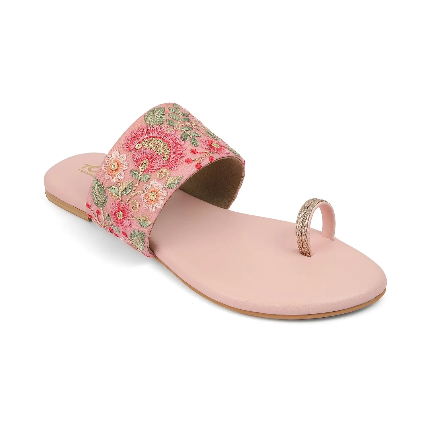 Floral Fusion: Embroidered Sandals