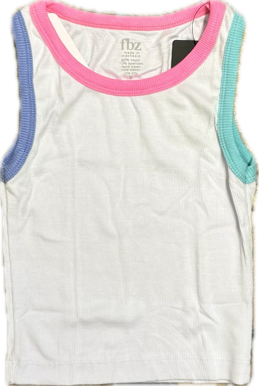 FLOWERS BY ZOE- Multi Neon White Top