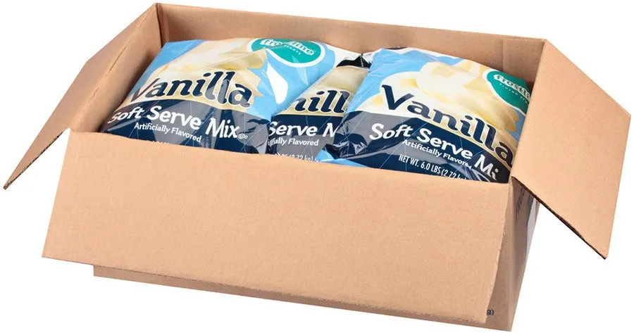 Frostline Vanilla Soft Serve Ice Cream Mix - 6 Lbs. Bag - Case (6 X 6 lbs. Bags) - 56 Cases per Pallet - Canadian Distributor
