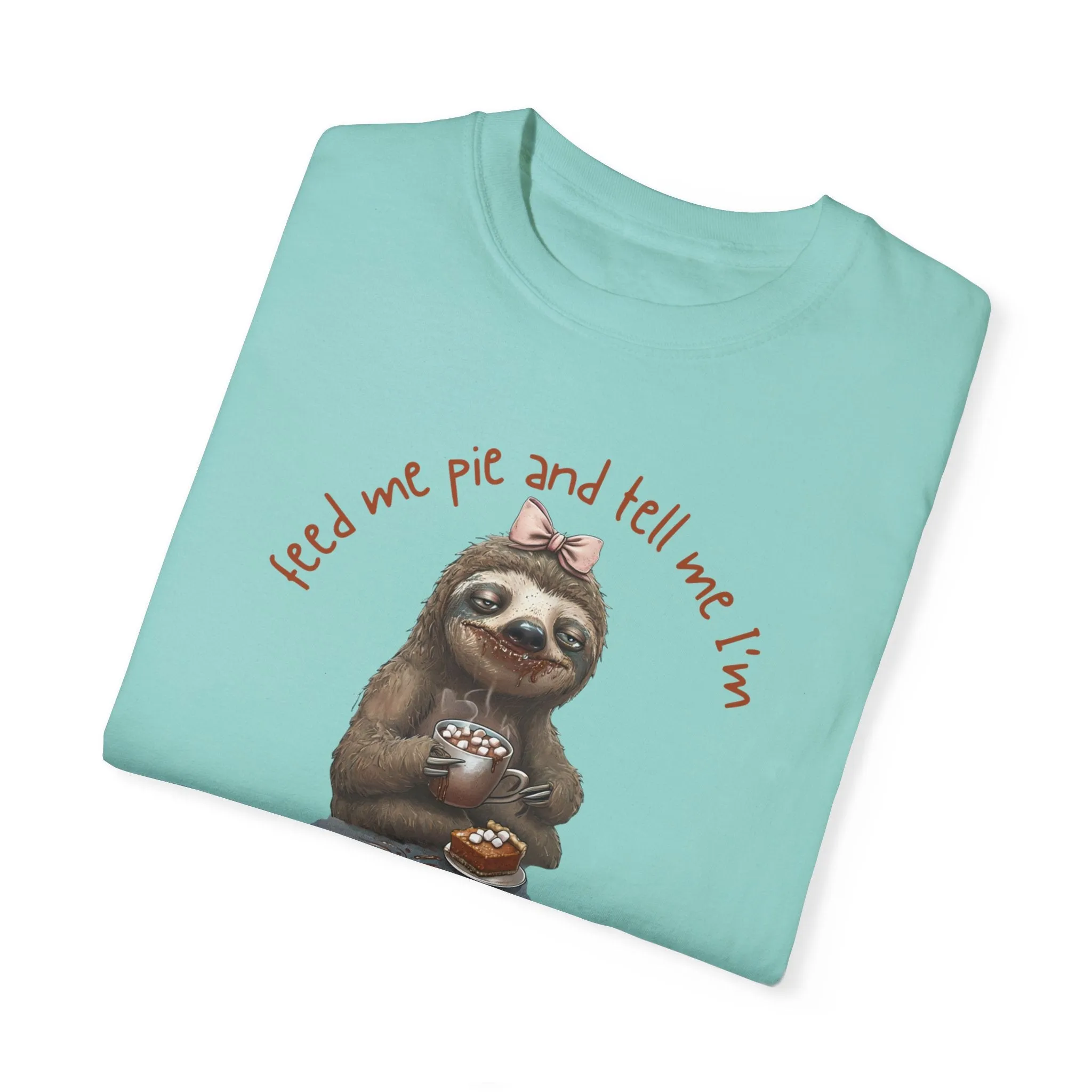Funny Thanksgiving Feed Me Pie And Tell Me I'm Pretty Women's T-Shirt