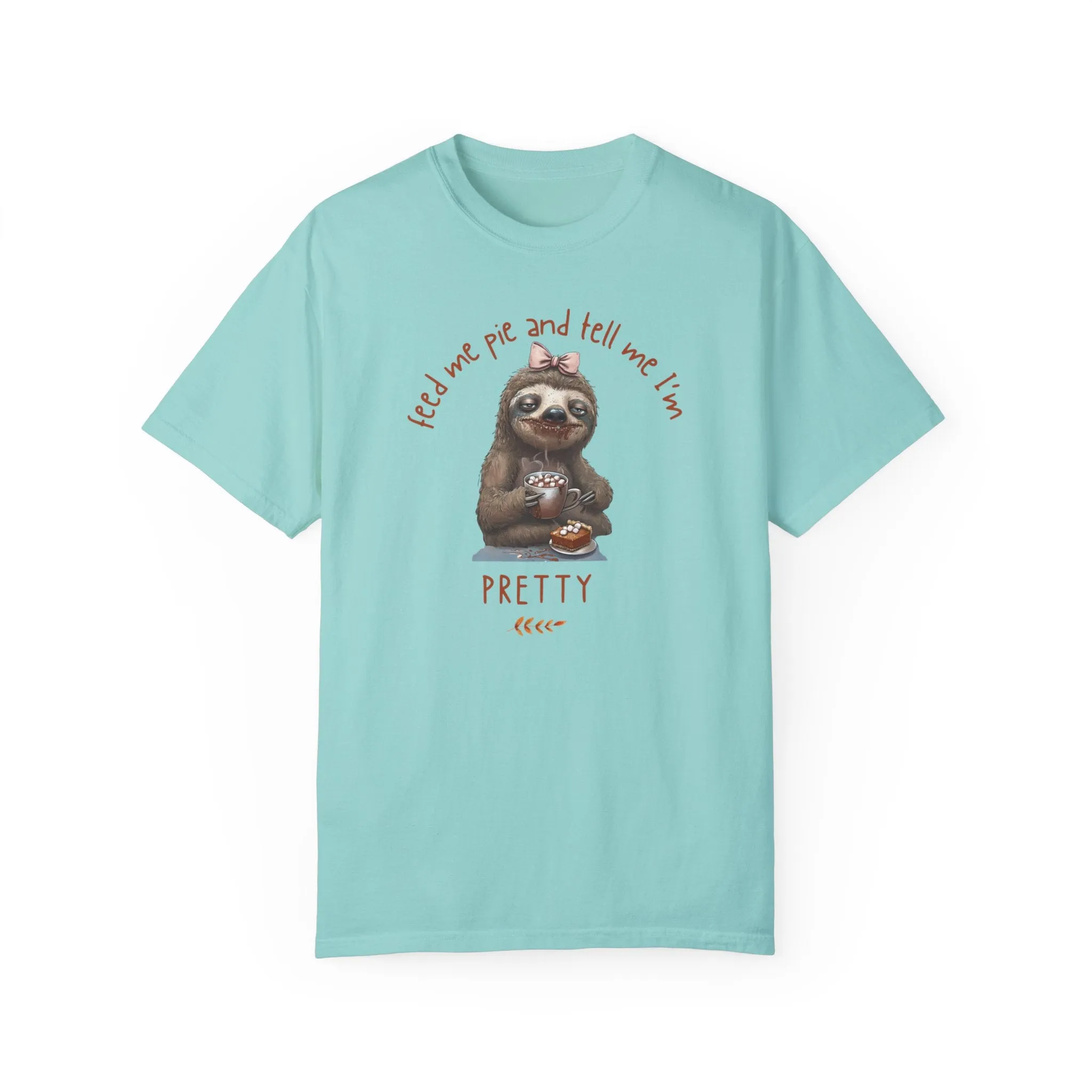 Funny Thanksgiving Feed Me Pie And Tell Me I'm Pretty Women's T-Shirt