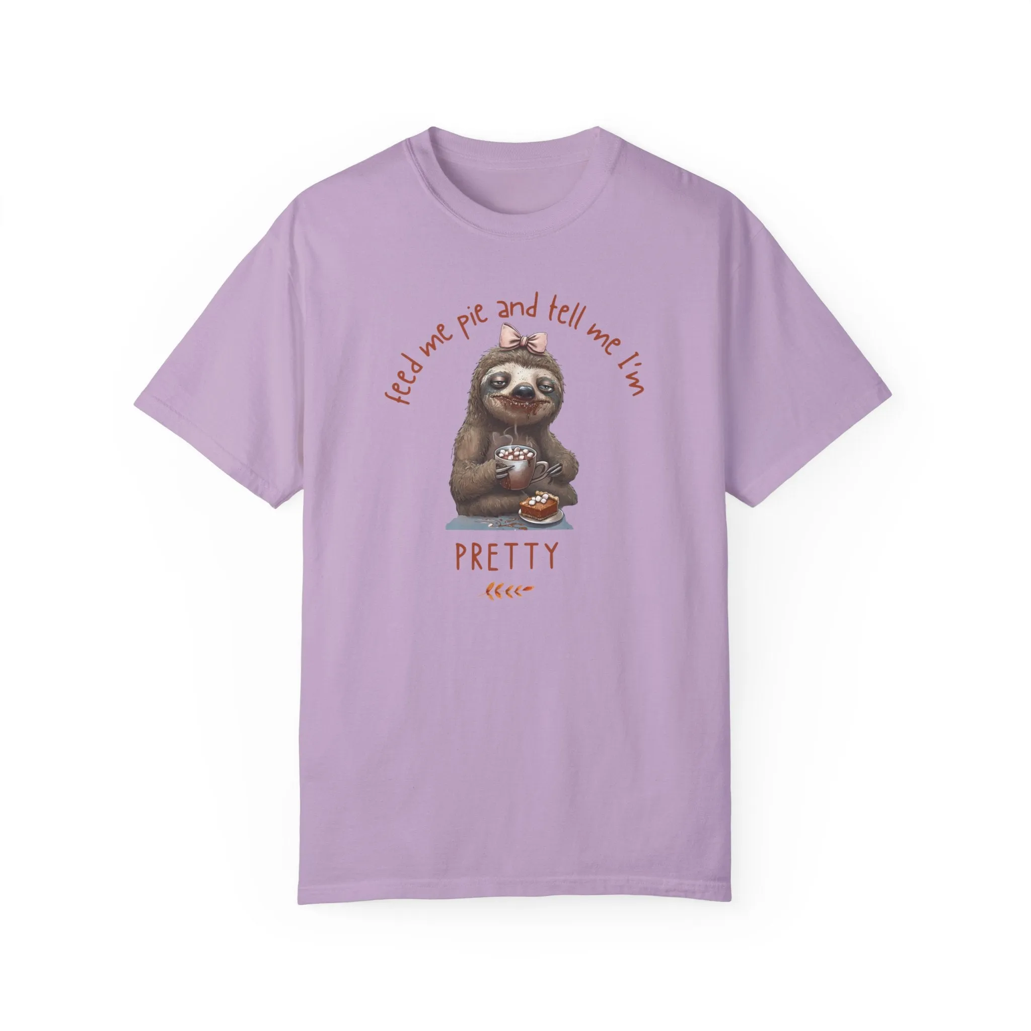 Funny Thanksgiving Feed Me Pie And Tell Me I'm Pretty Women's T-Shirt