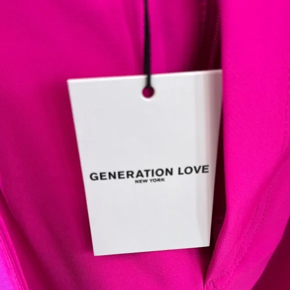 Generation Love Milo Crepe  Women's Pink Belted Cuffed Shorts NWT SZ 8
