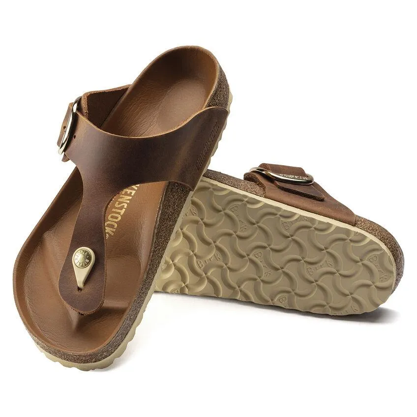 Gizeh Big Buckle Cognac Smooth Leather