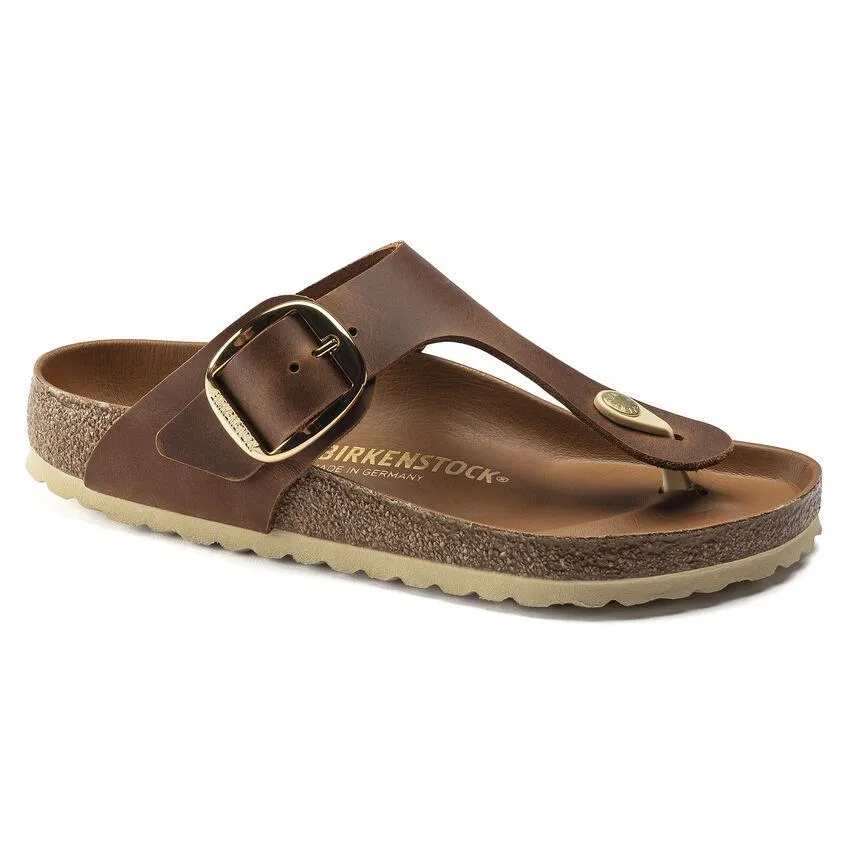 Gizeh Big Buckle Cognac Smooth Leather