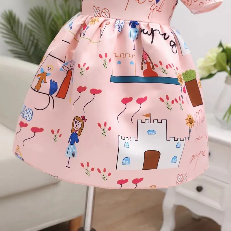 Glam Chic Print Toddler Dress