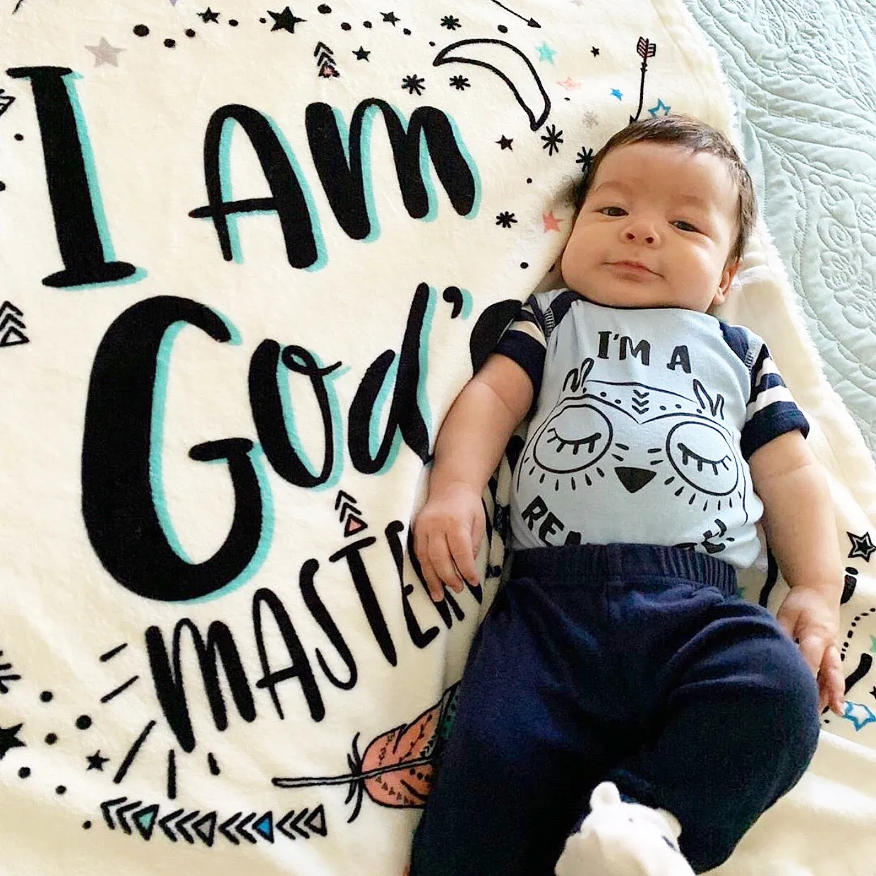 Gods Masterpiece Plush Baby Blanket - Wholesale