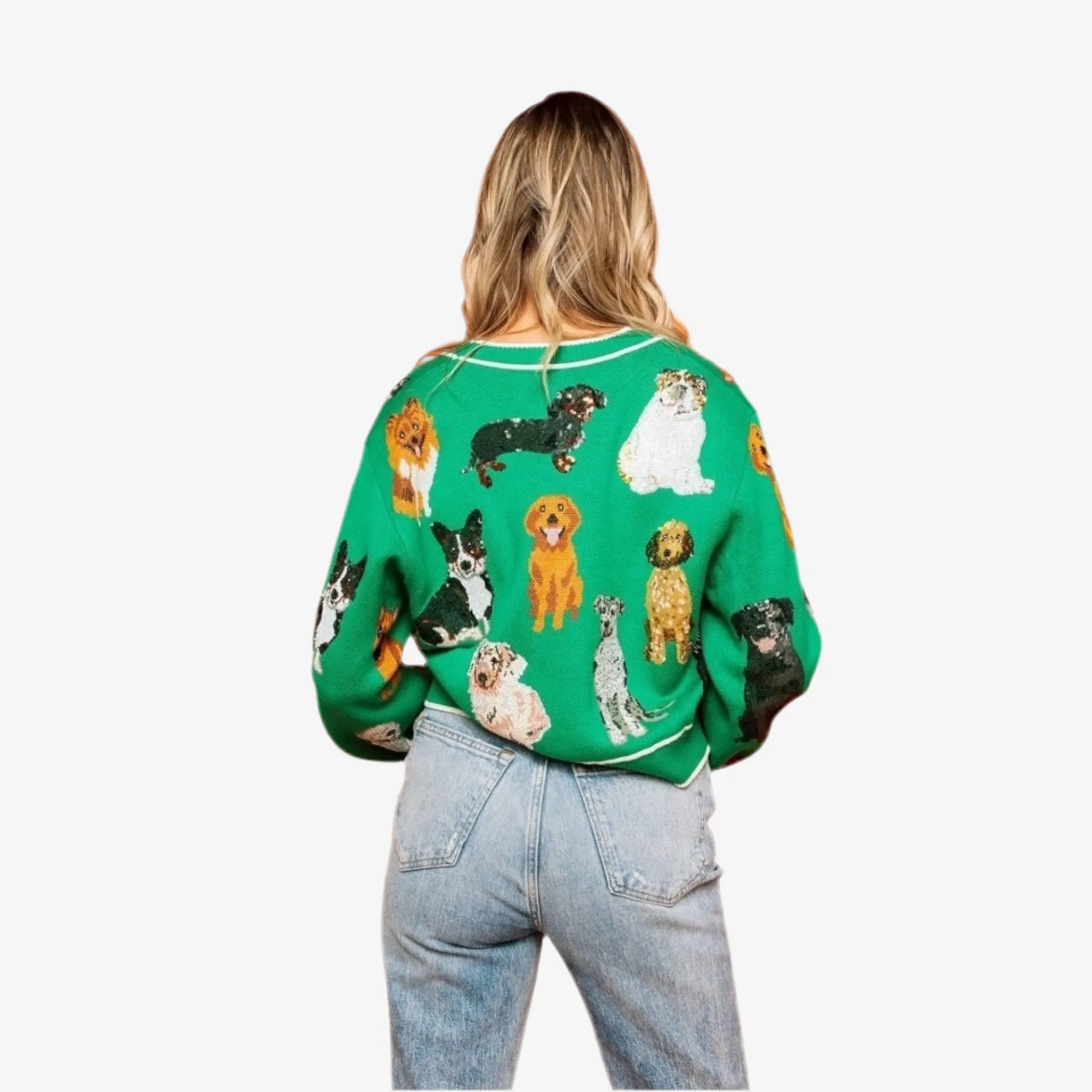 Green Dog Cardigan