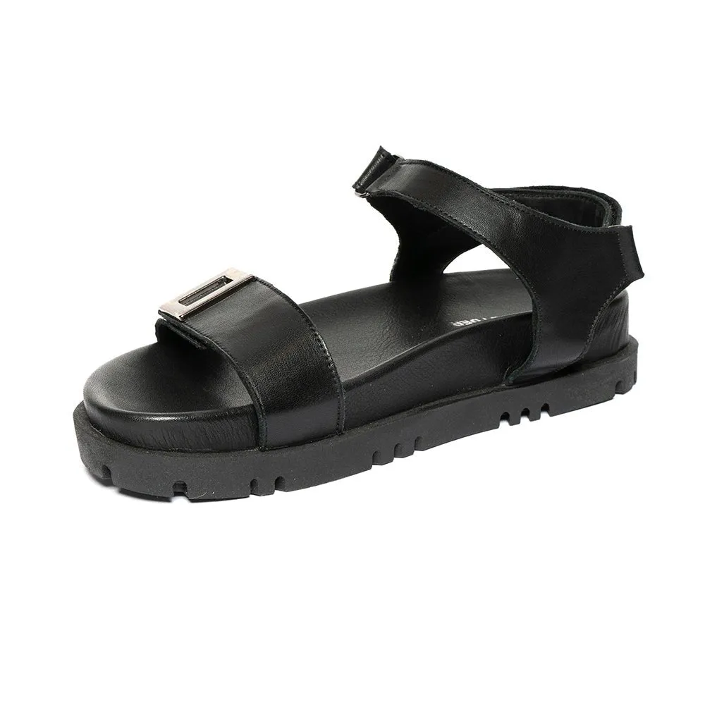 Greyder Women's High Sole Sandals in Black