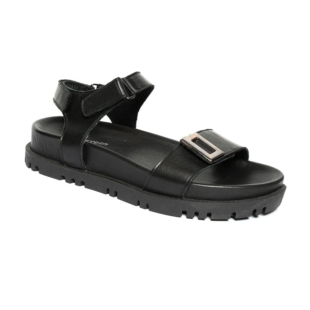 Greyder Women's High Sole Sandals in Black