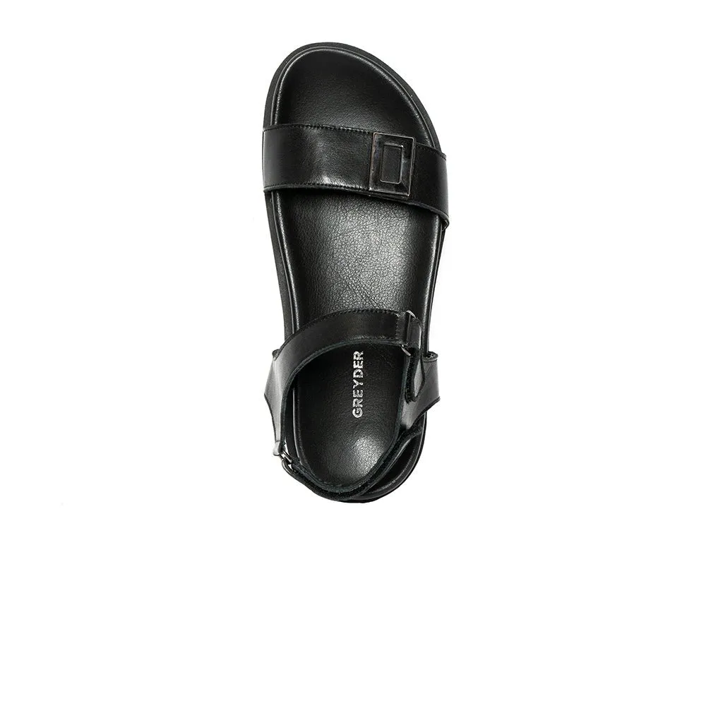 Greyder Women's High Sole Sandals in Black