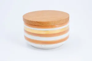 Handmade Nude Glazed Moroccan Ceramic Boxes with 12K Gold Accents