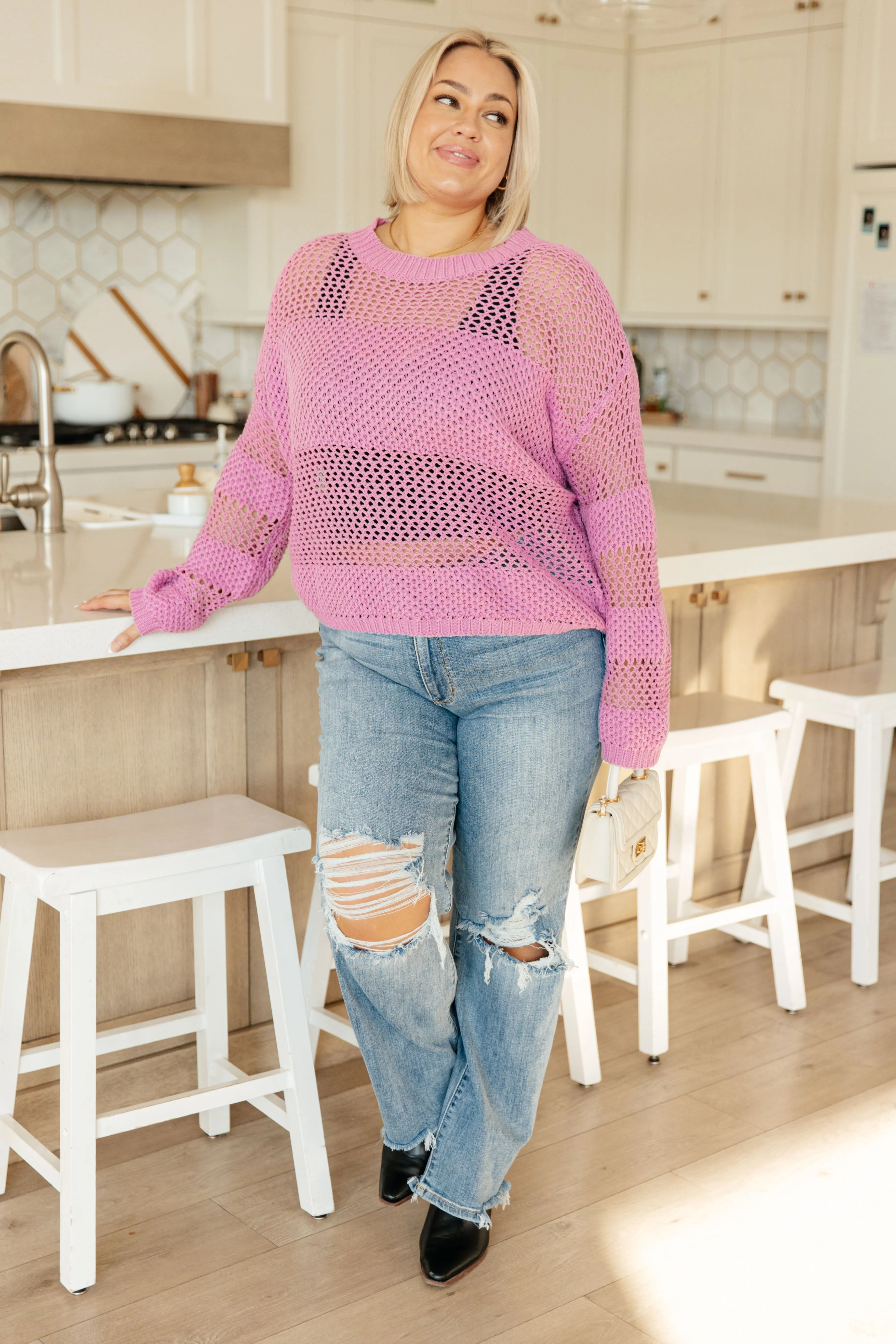Hazel Blues® |  My Latest Love Loose Knit Sweater
