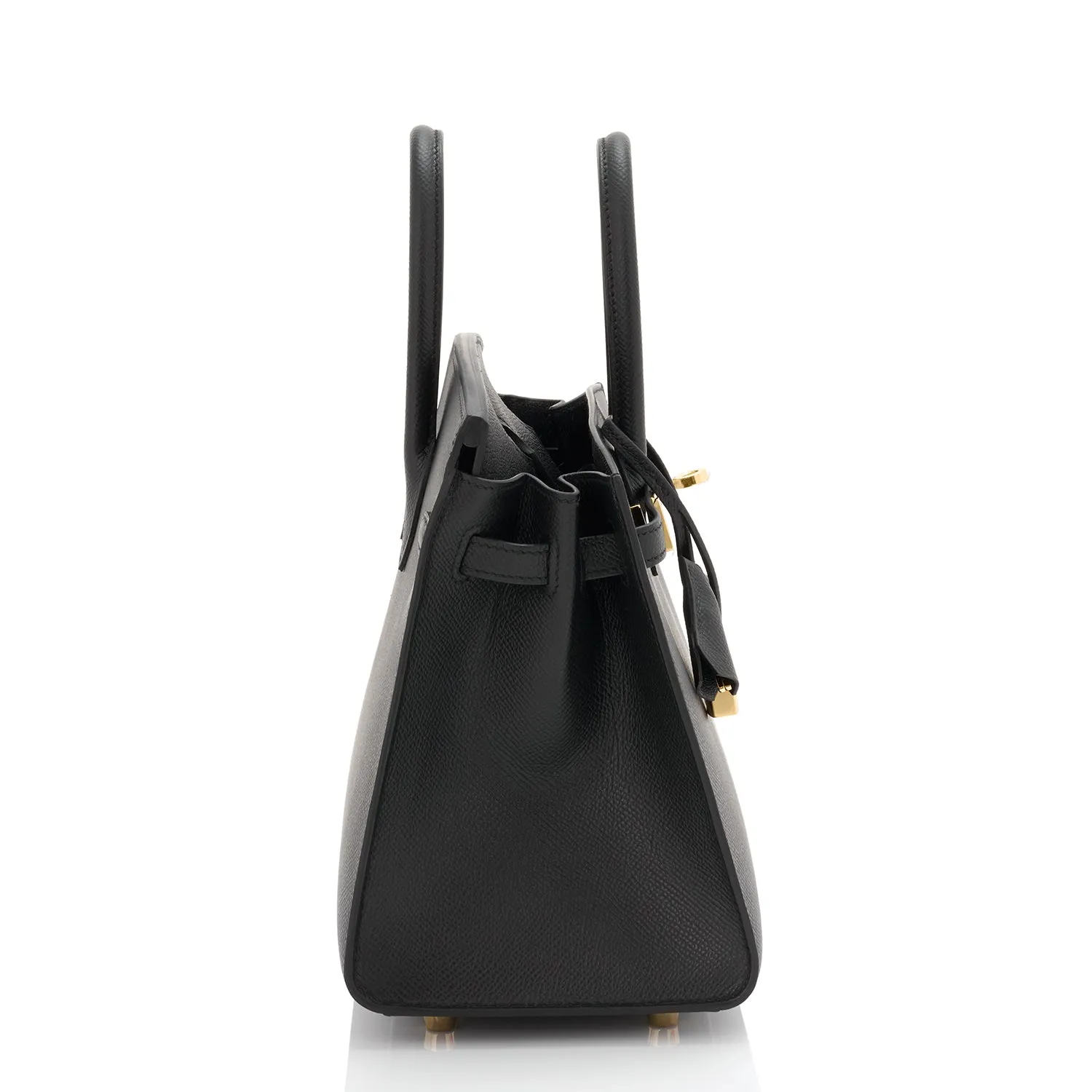 Hermes Birkin 25 Sellier Black Epsom Gold Hardware