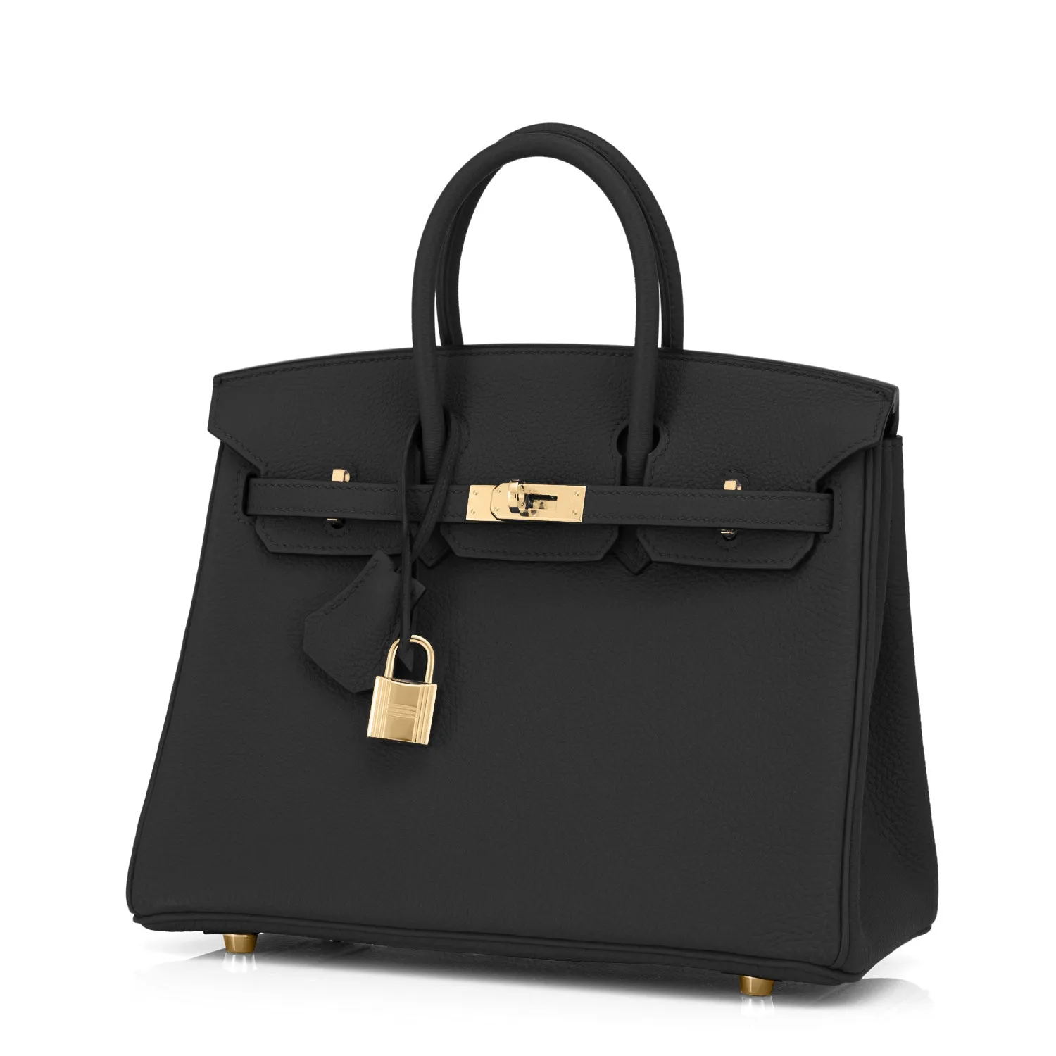 Hermes Black 25cm Birkin Togo Gold Hardware