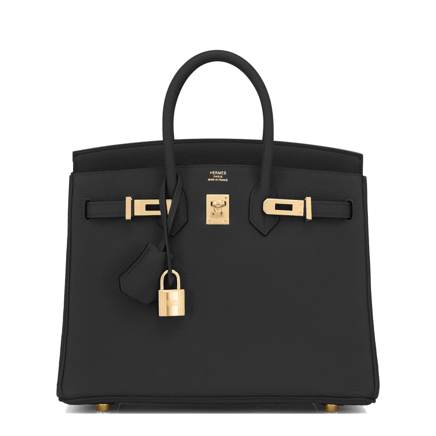 Hermes Black 25cm Birkin Togo Gold Hardware