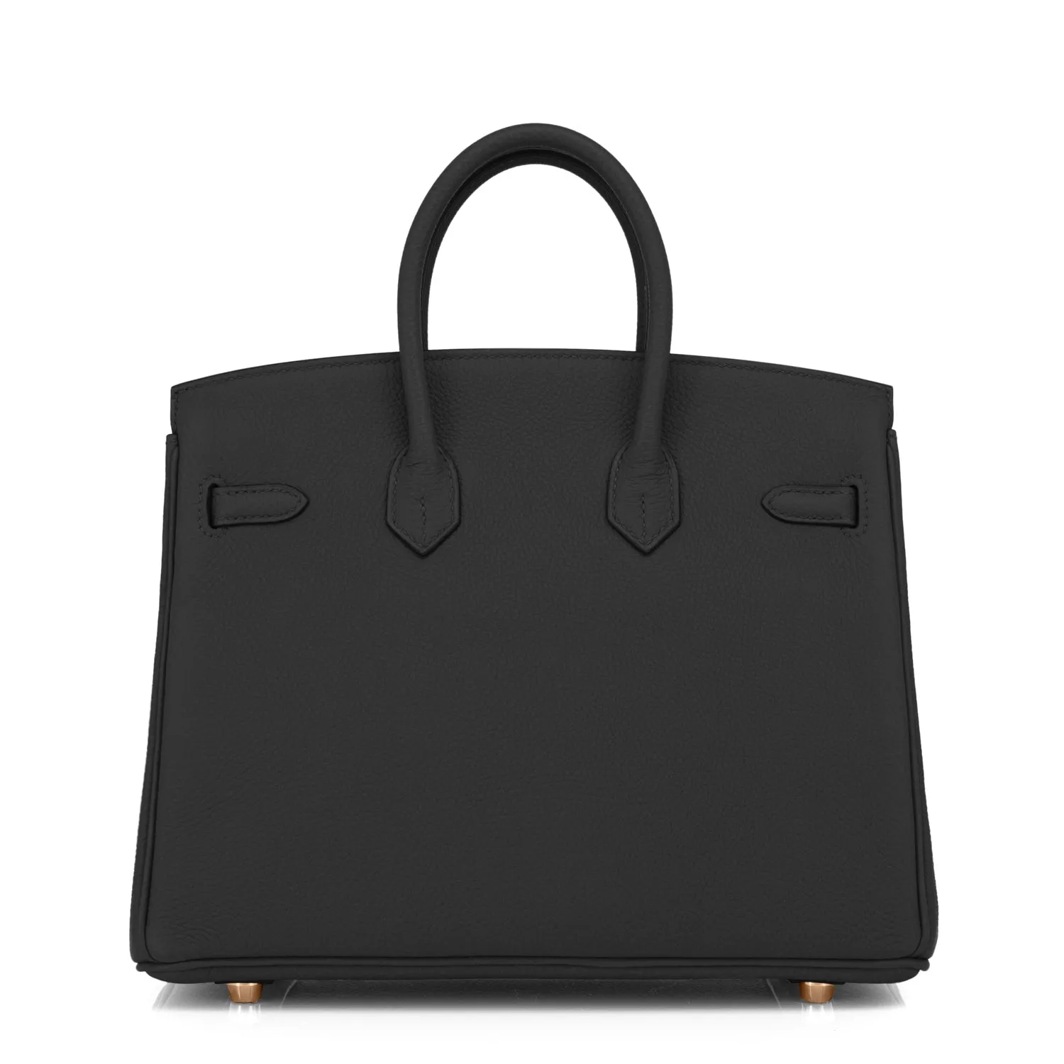 Hermes Black Birkin 25cm Togo Rose Gold Hardware
