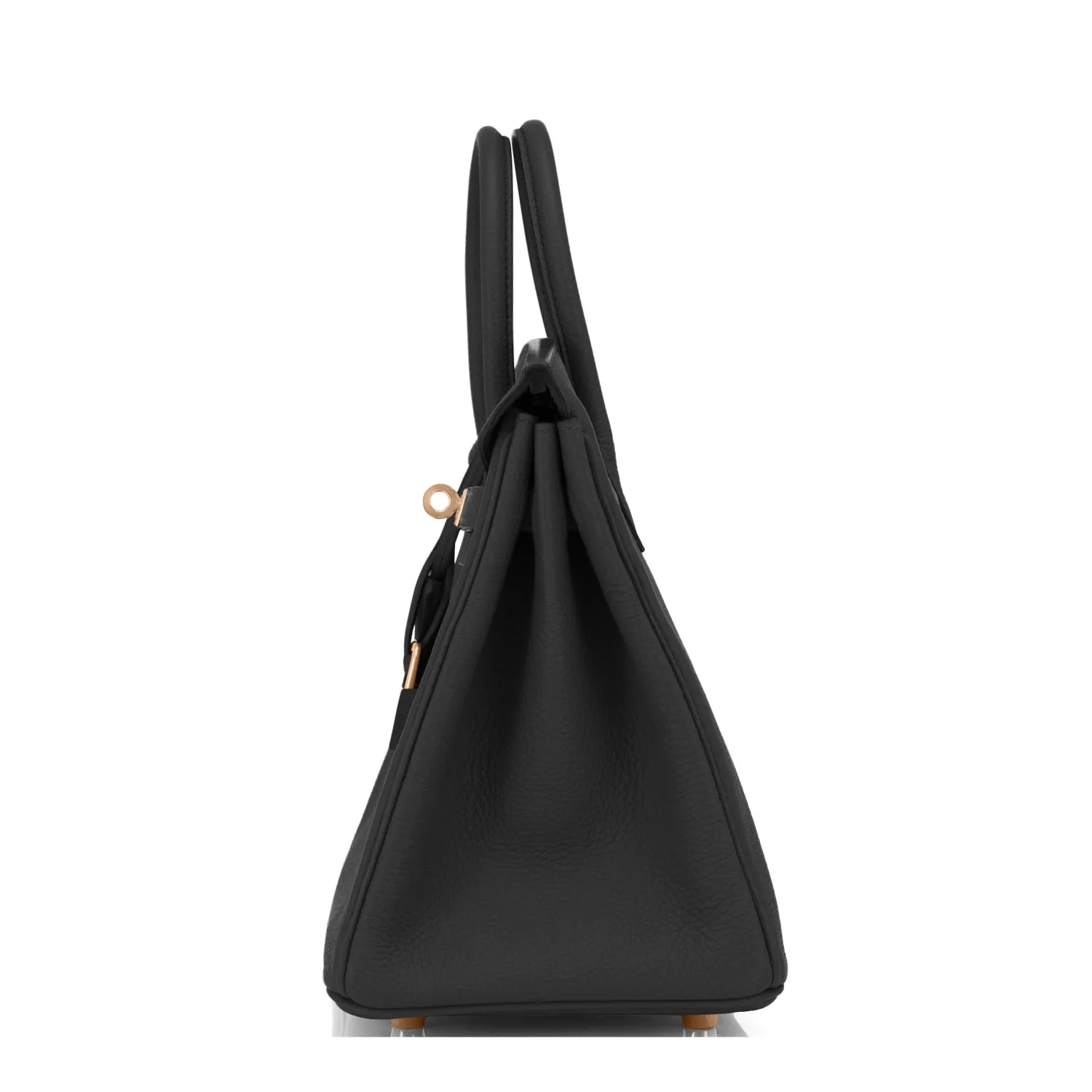 Hermes Black Birkin 25cm Togo Rose Gold Hardware