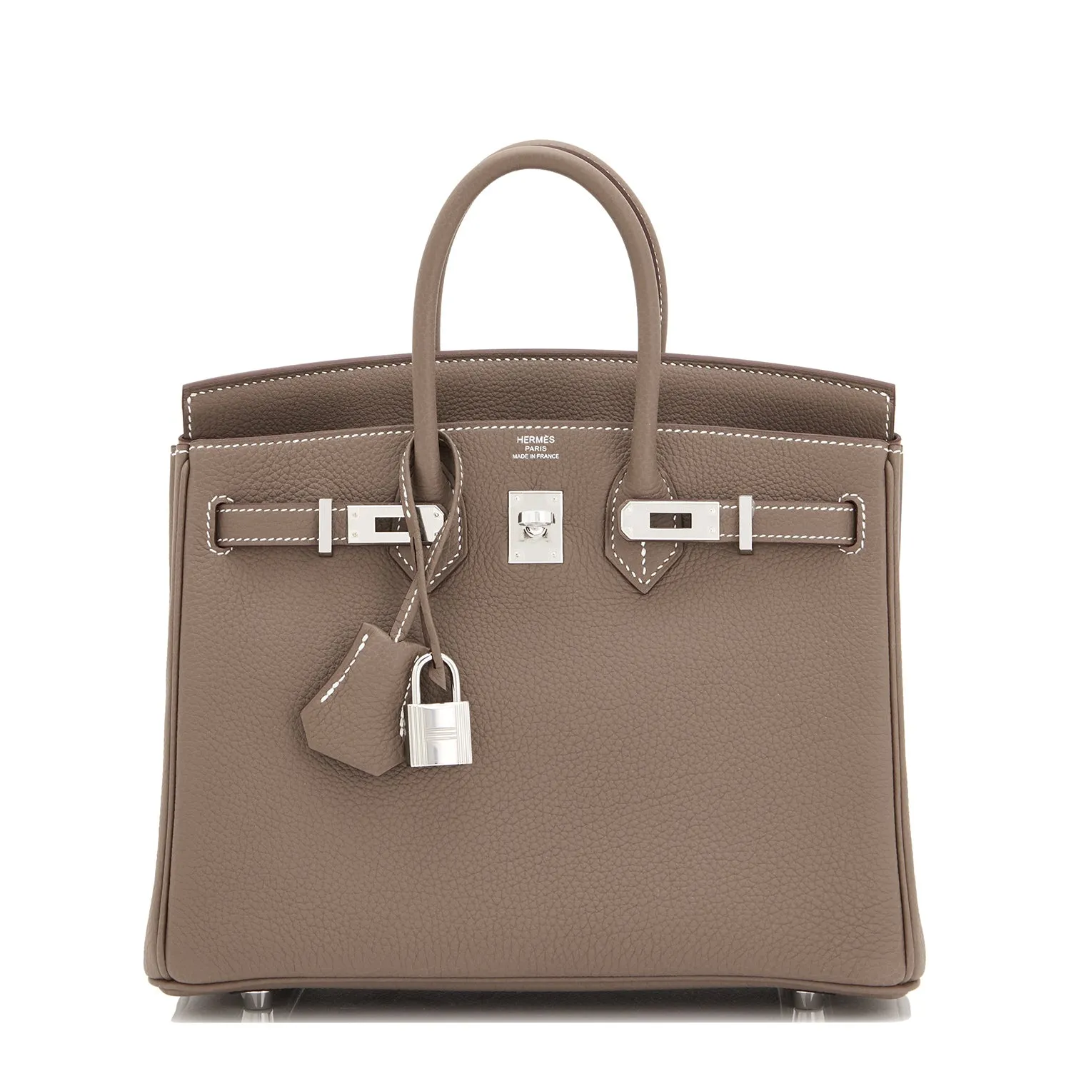 Hermes Etoupe Birkin 25cm Togo Palladium Hardware