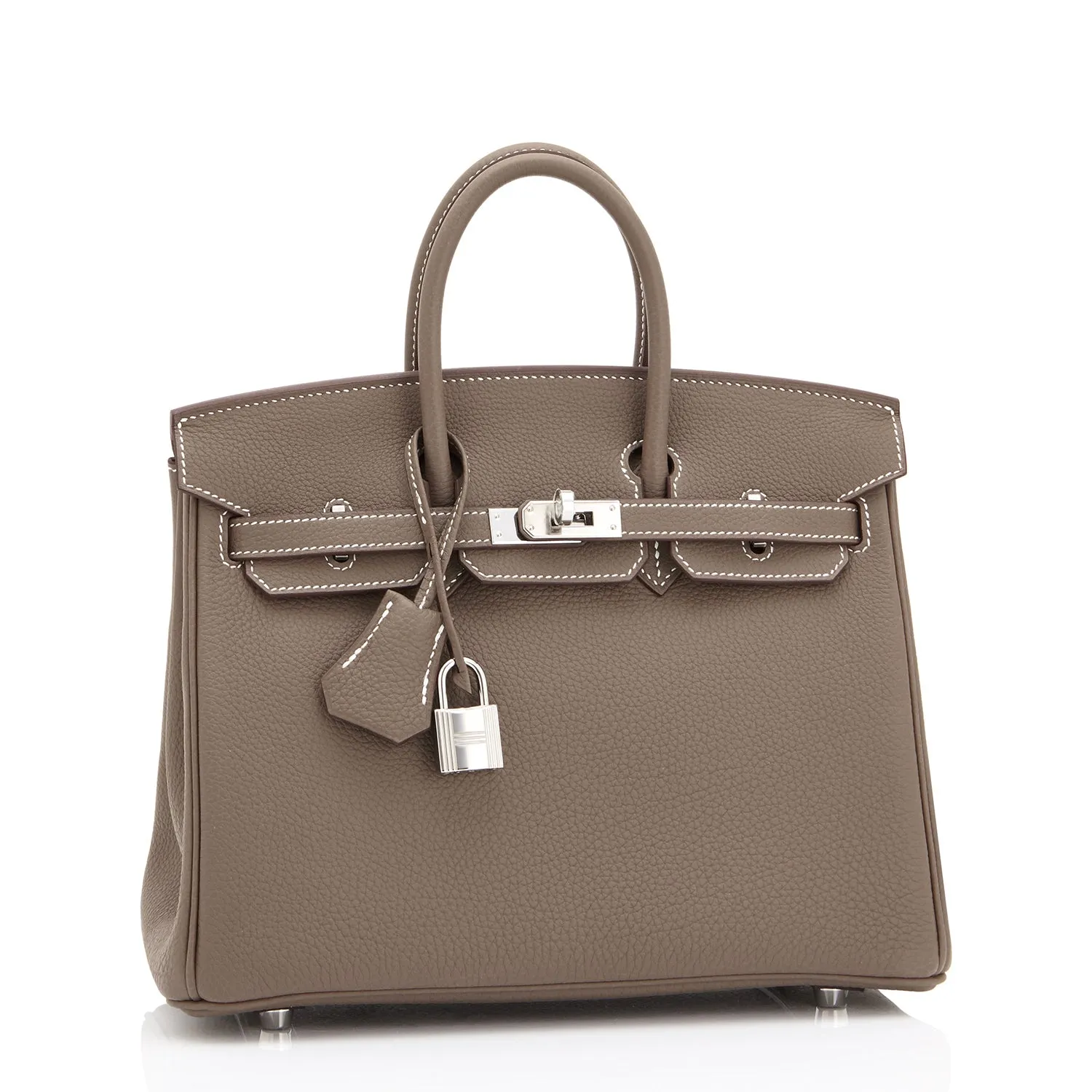 Hermes Etoupe Birkin 25cm Togo Palladium Hardware