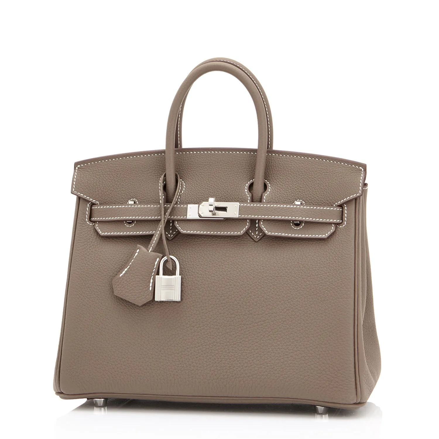 Hermes Etoupe Birkin 25cm Togo Palladium Hardware