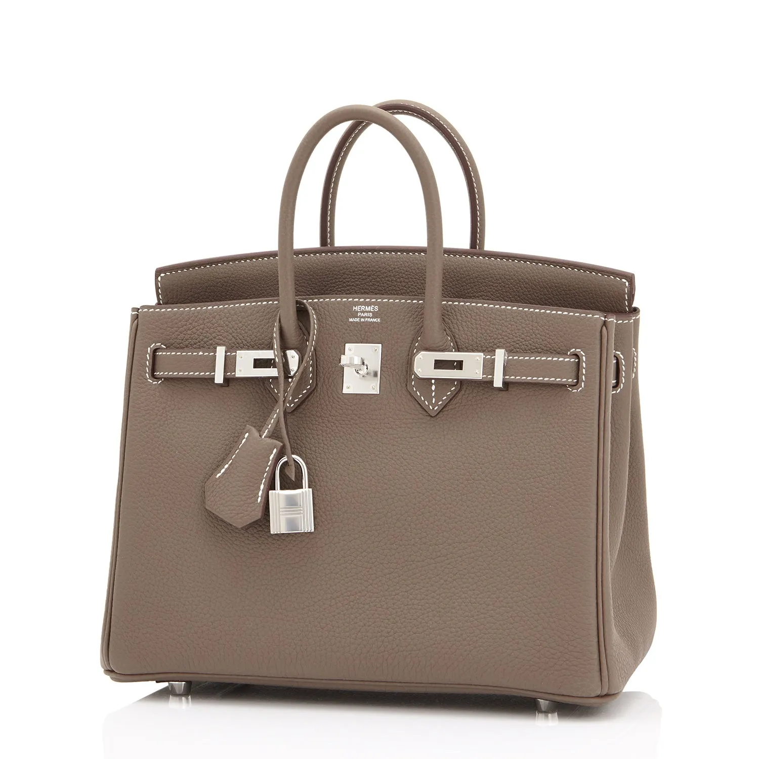 Hermes Etoupe Birkin 25cm Togo Palladium Hardware