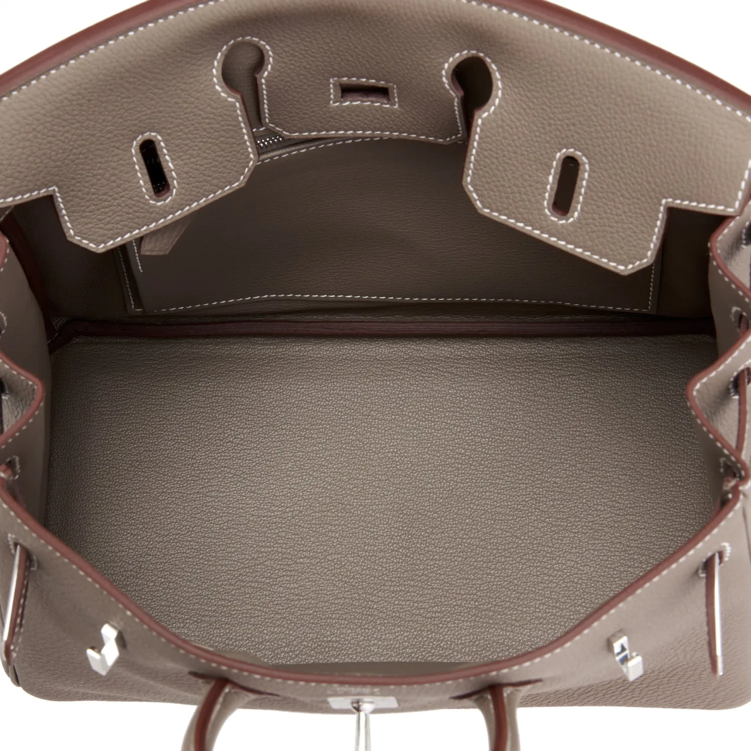 Hermes Etoupe Birkin 25cm Togo Palladium Hardware