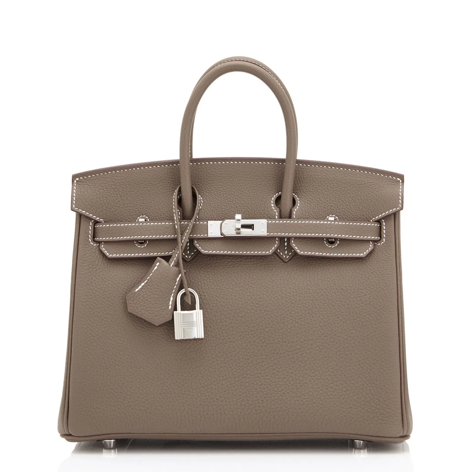 Hermes Etoupe Birkin 25cm Togo Palladium Hardware