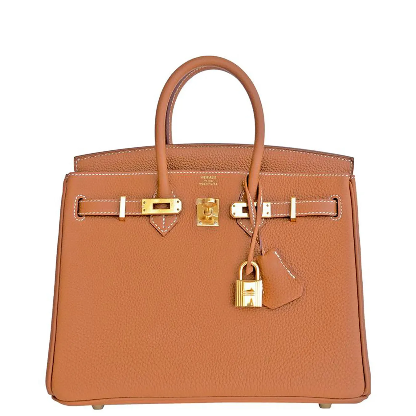 Hermes Gold Baby Birkin 25cm Togo Gold GHW Satchel Jewel