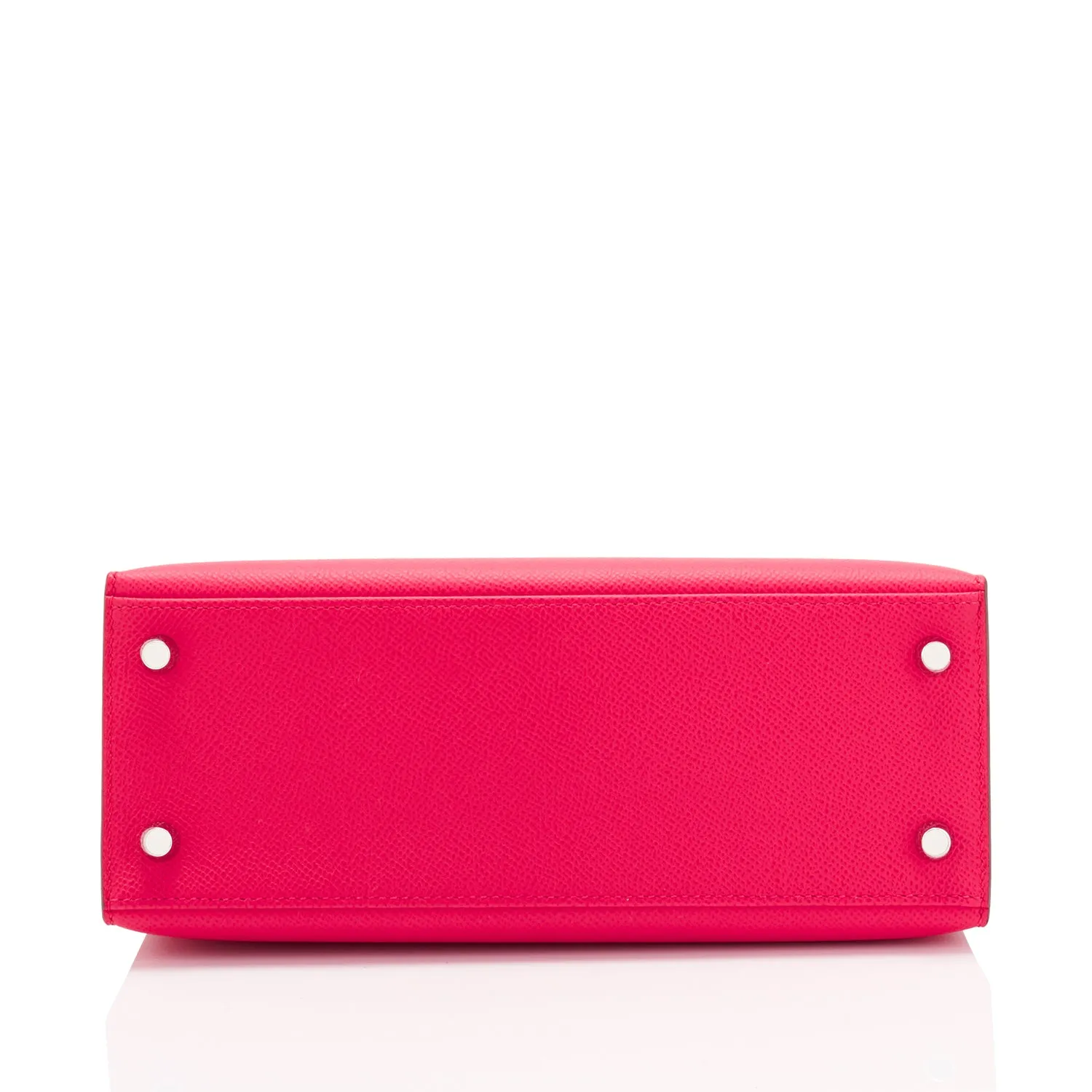 Hermes Kelly 25 Rose Extreme Pink Epsom Sellier Bag Palladium