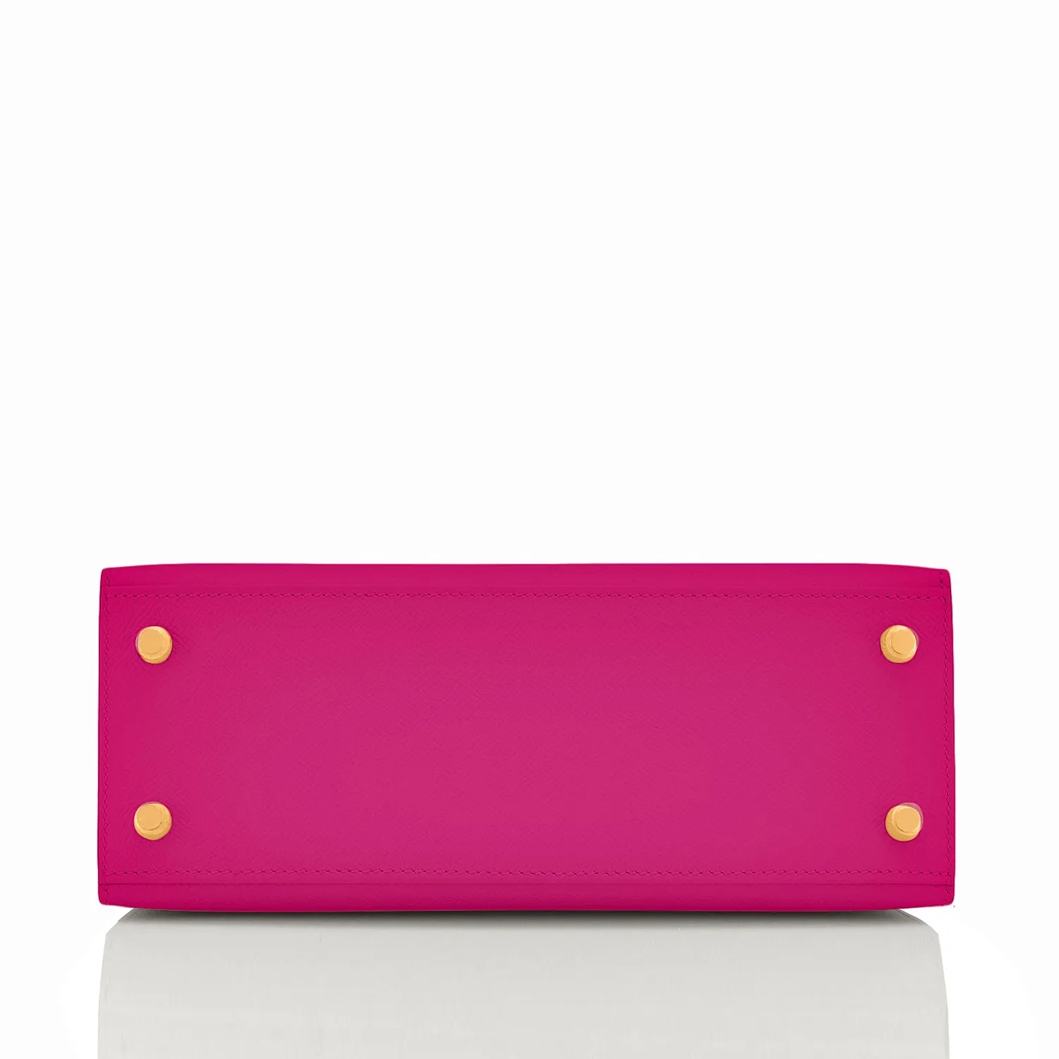 Hermes Kelly 25 Rose Pourpre Pink Epsom Sellier Bag Gold