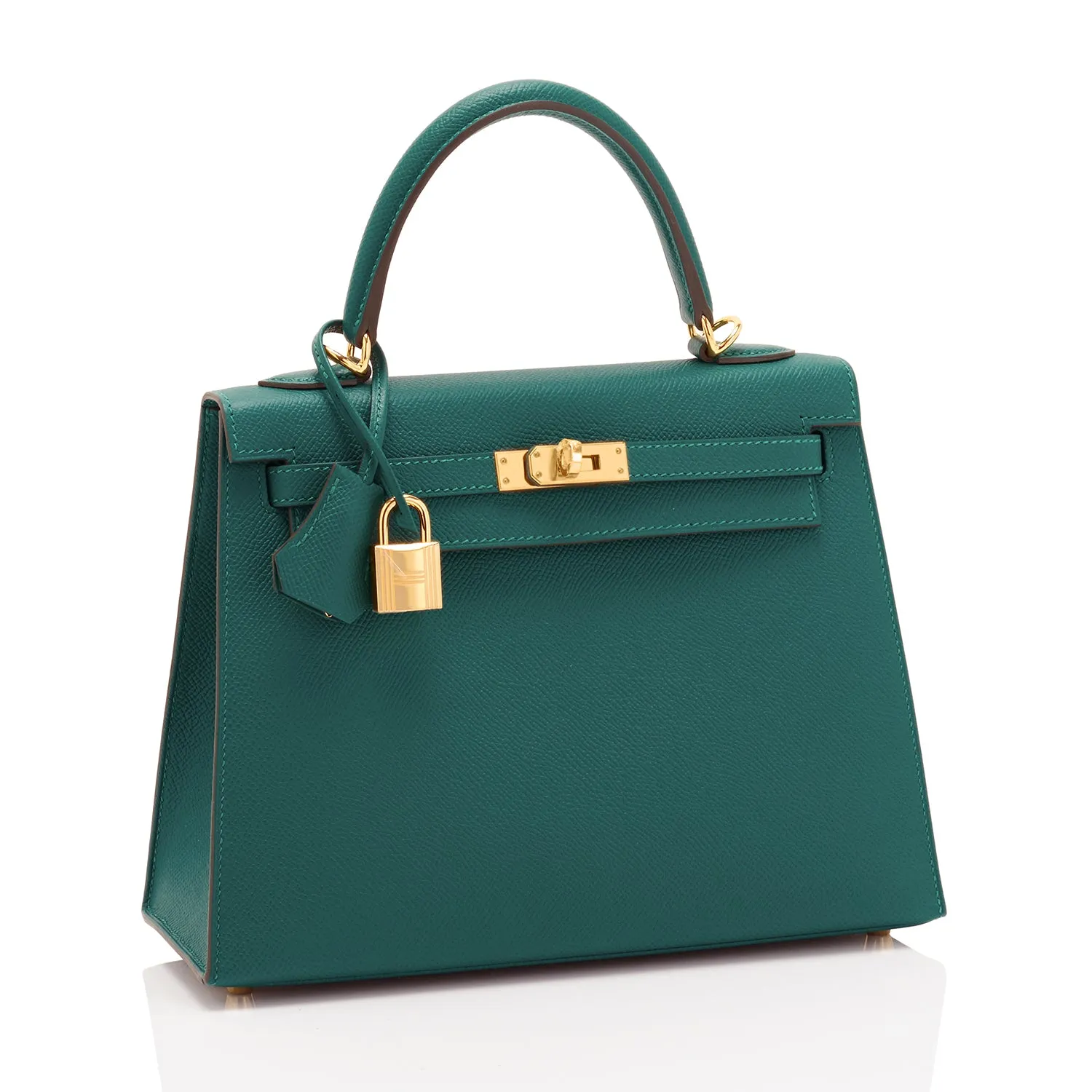 Hermes Kelly 25cm Malachite Jewel Green Epsom Gold Hardware Sellier Bag