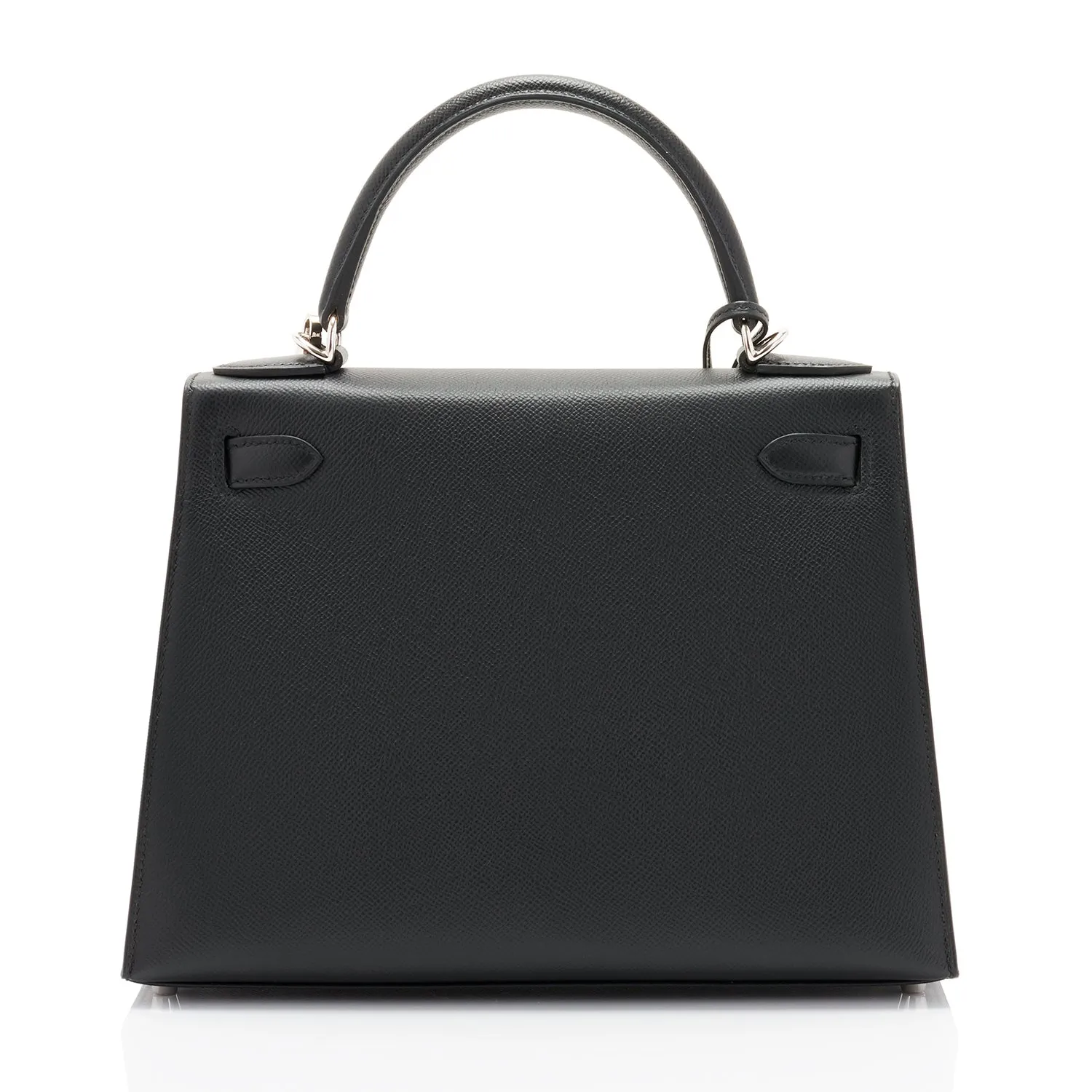 Hermes Kelly 28cm Black Epsom Sellier Palladium Hardware Shoulder Bag