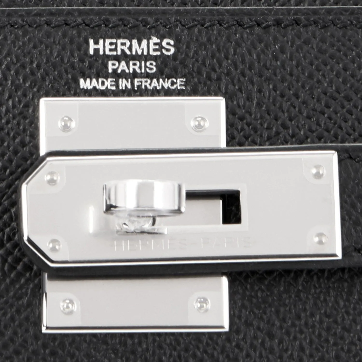 Hermes Kelly 28cm Black Epsom Sellier Palladium Hardware Shoulder Bag