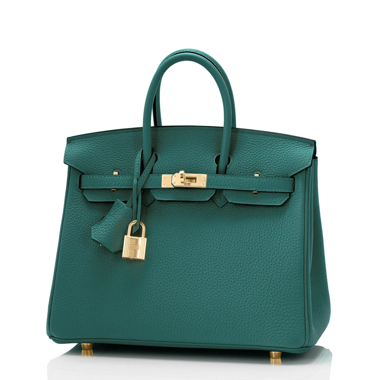 Hermes Malachite 25cm Birkin Jewel Green Togo Gold Hardware