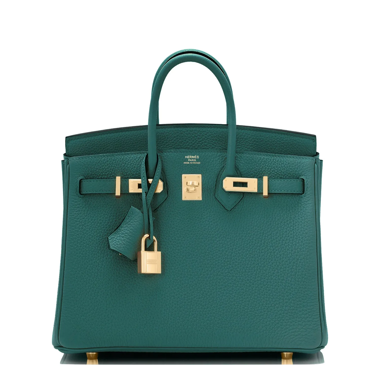 Hermes Malachite 25cm Birkin Jewel Green Togo Gold Hardware