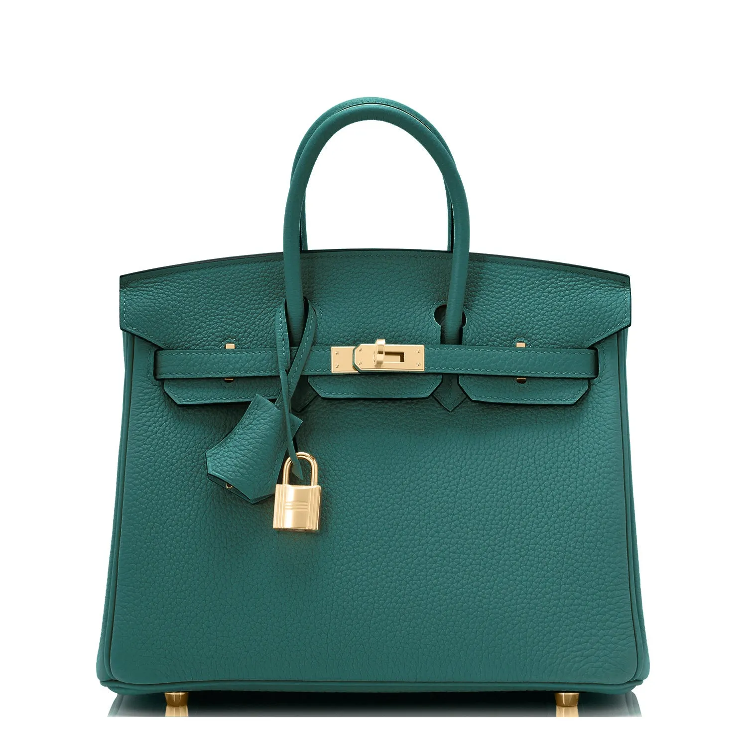 Hermes Malachite 25cm Birkin Jewel Green Togo Gold Hardware