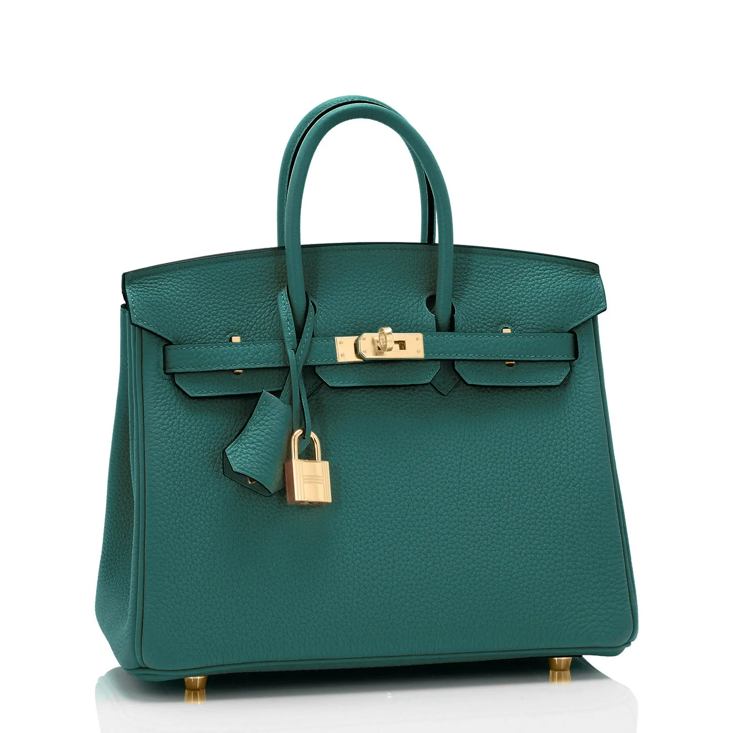 Hermes Malachite 25cm Birkin Jewel Green Togo Gold Hardware