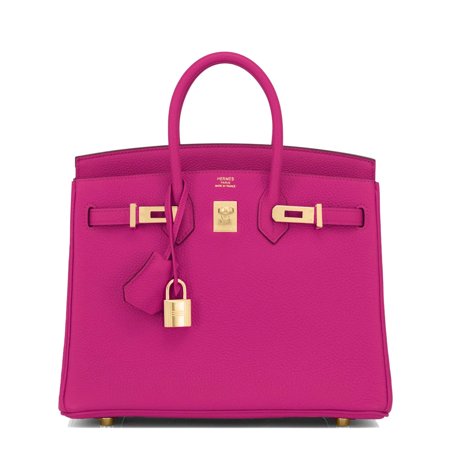 Hermes Rose Pourpre Birkin 25cm Togo Gold Hardware