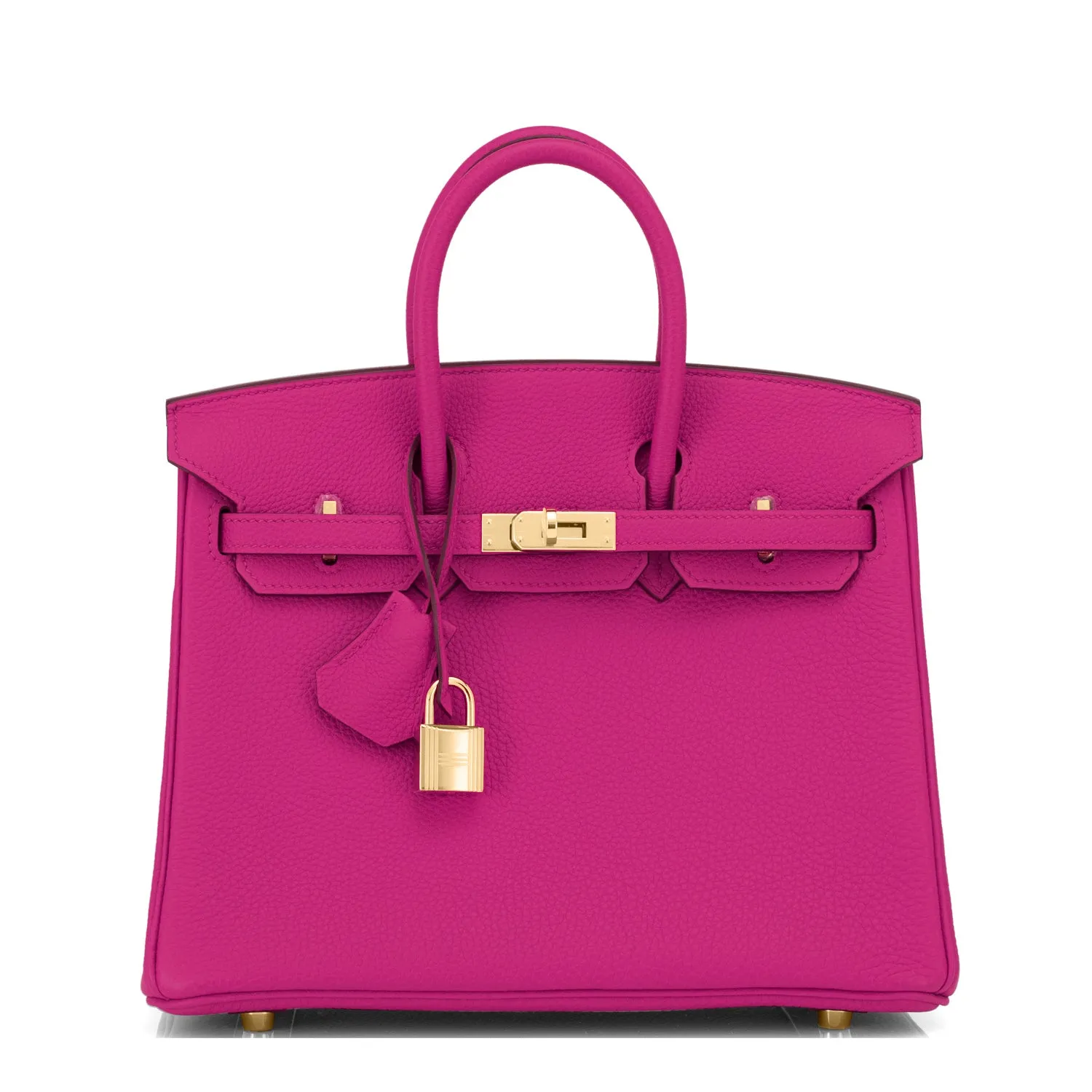 Hermes Rose Pourpre Birkin 25cm Togo Gold Hardware