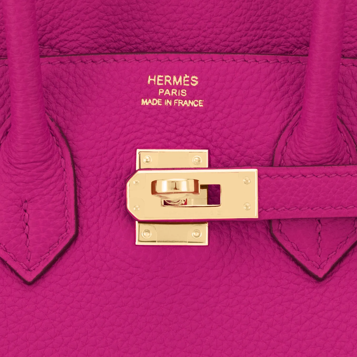 Hermes Rose Pourpre Birkin 25cm Togo Gold Hardware