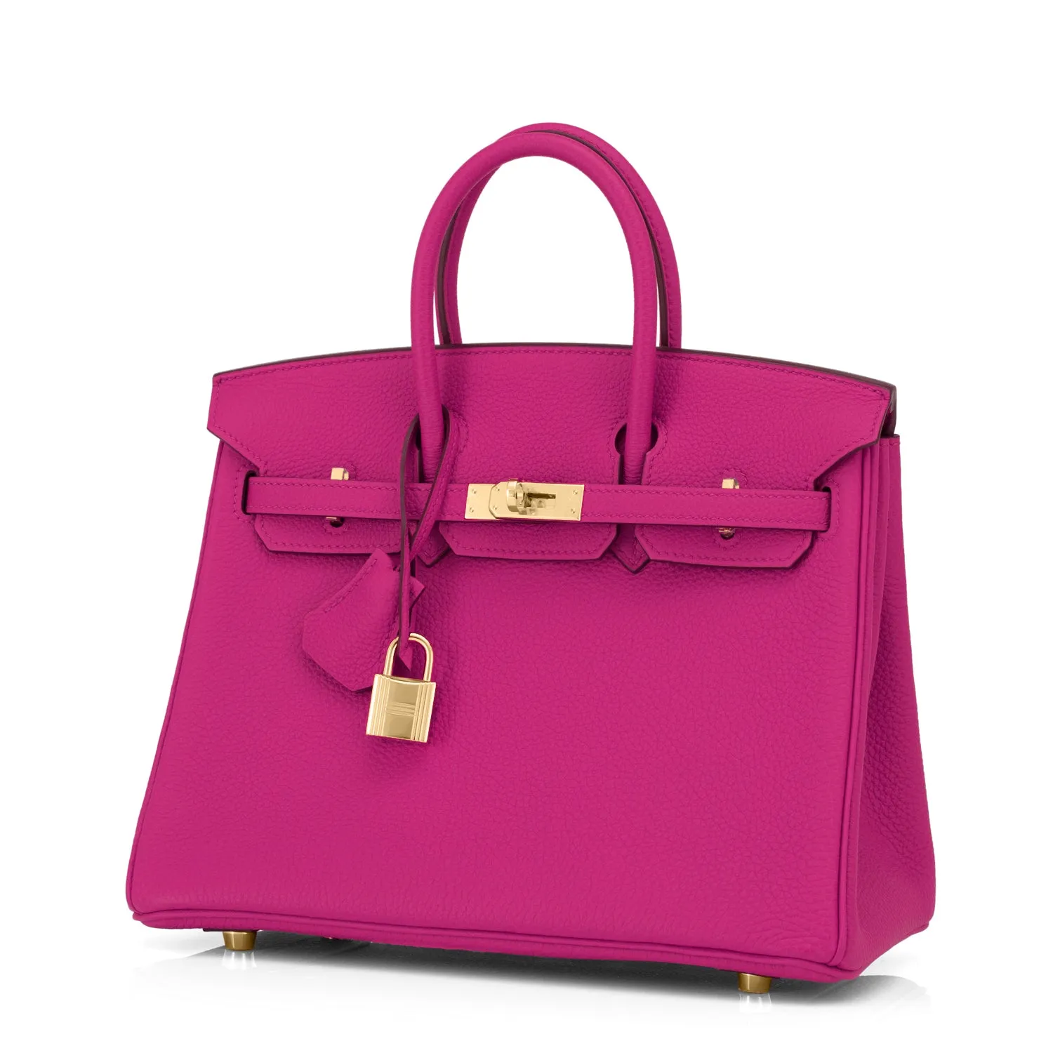 Hermes Rose Pourpre Birkin 25cm Togo Gold Hardware