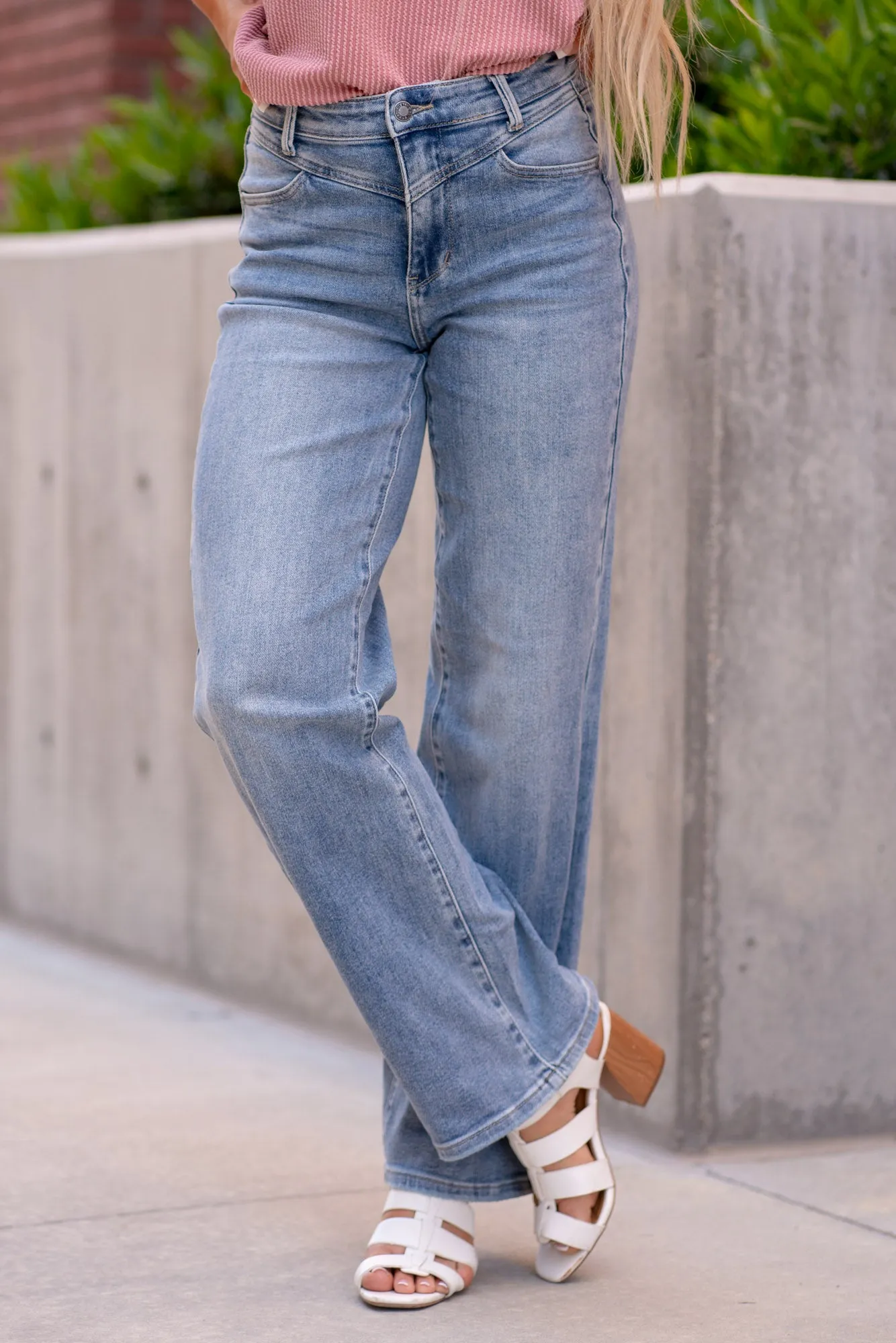 High Rise Front Yoke Wide Leg Wonder Regular & Plus Sizes